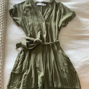 Petal & Pup Olive romper